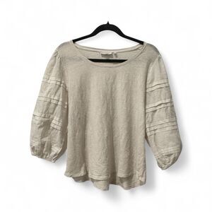 Chicos's Womens Linen 3/4 Sleeve Top XL